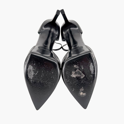 Saint Laurent Janis T Strap Platform Pumps Black Size 40.5