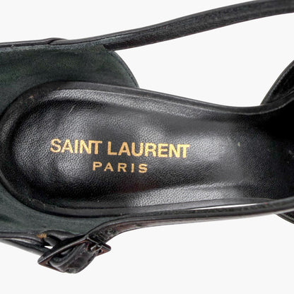 Saint Laurent Janis T Strap Platform Pumps Black Size 40.5