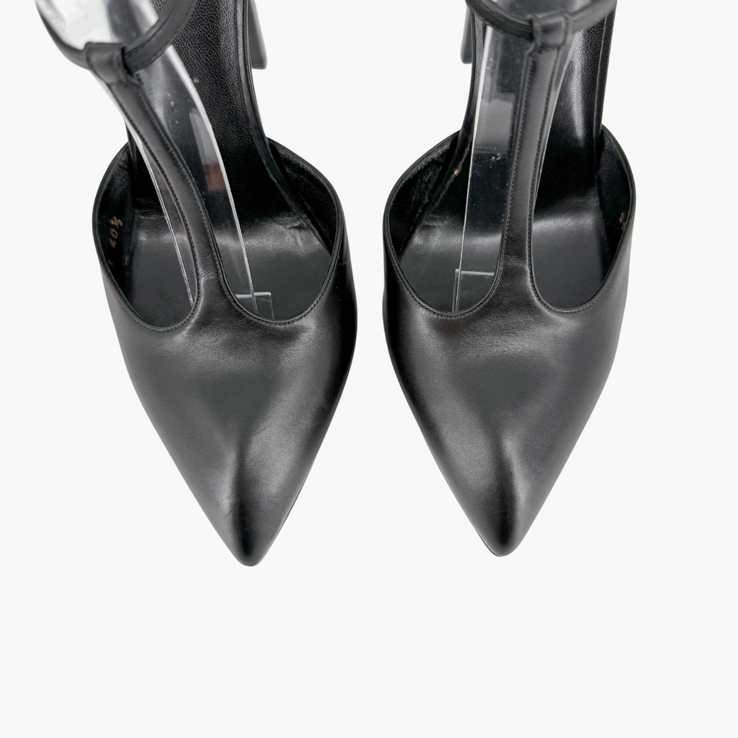 Saint Laurent Janis T Strap Platform Pumps Black Size 40.5