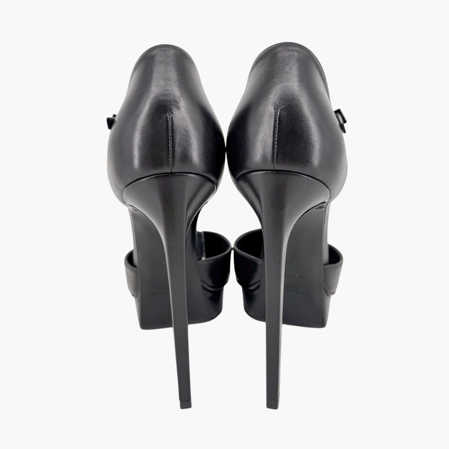 Saint Laurent Janis T Strap Platform Pumps Black Size 40.5