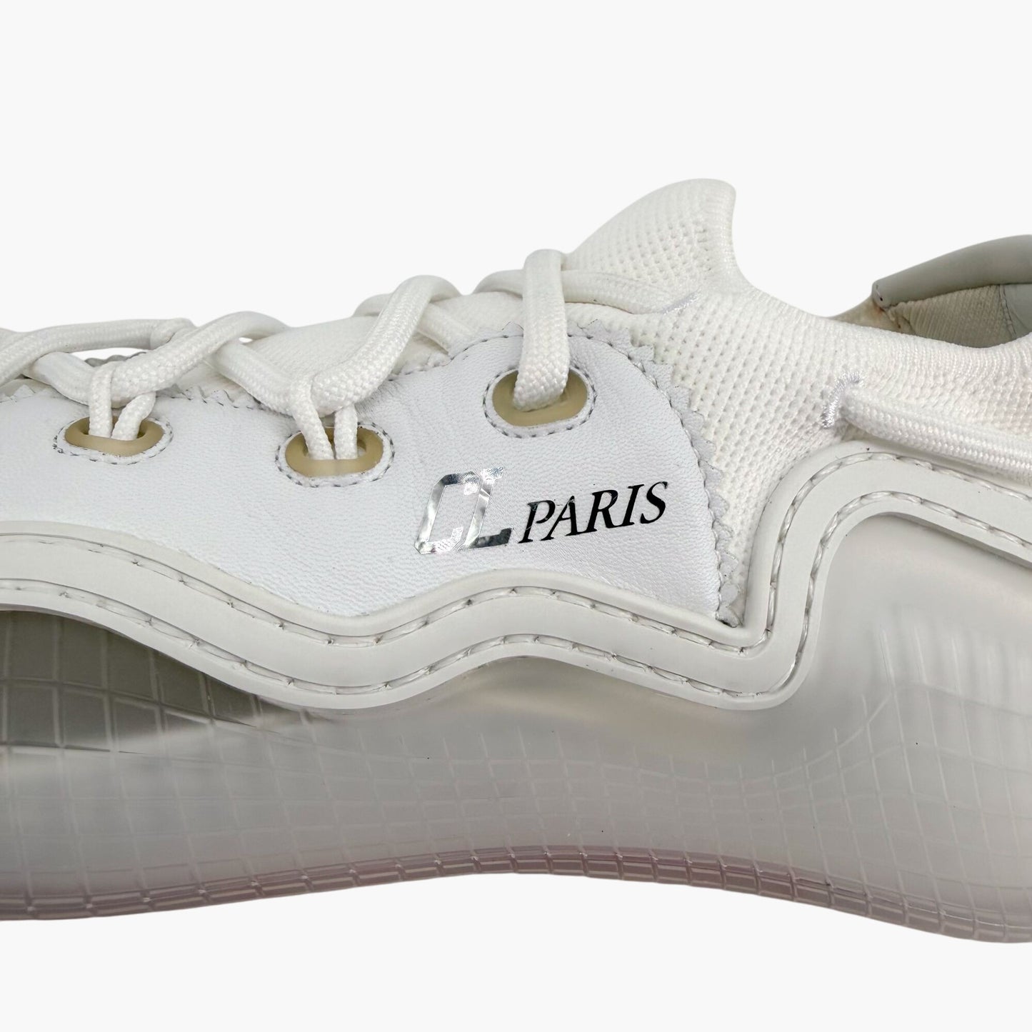 Christian Louboutin Arpoador Donna White Leather Sneakers Size 39.5