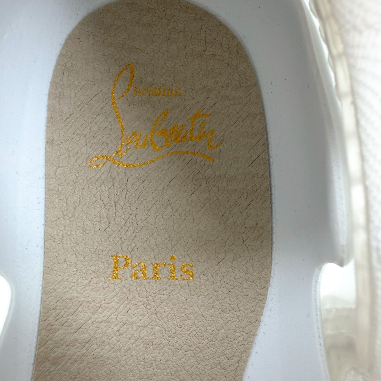 Christian Louboutin Arpoador Donna White Leather Sneakers Size 39.5