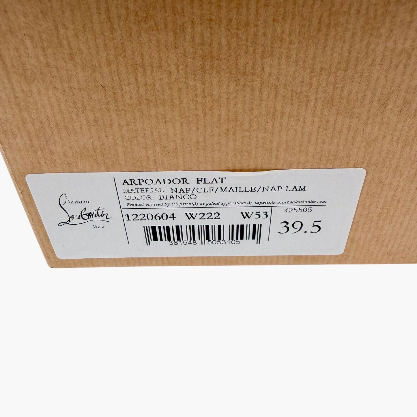 Christian Louboutin Arpoador Donna White Leather Sneakers Size 39.5