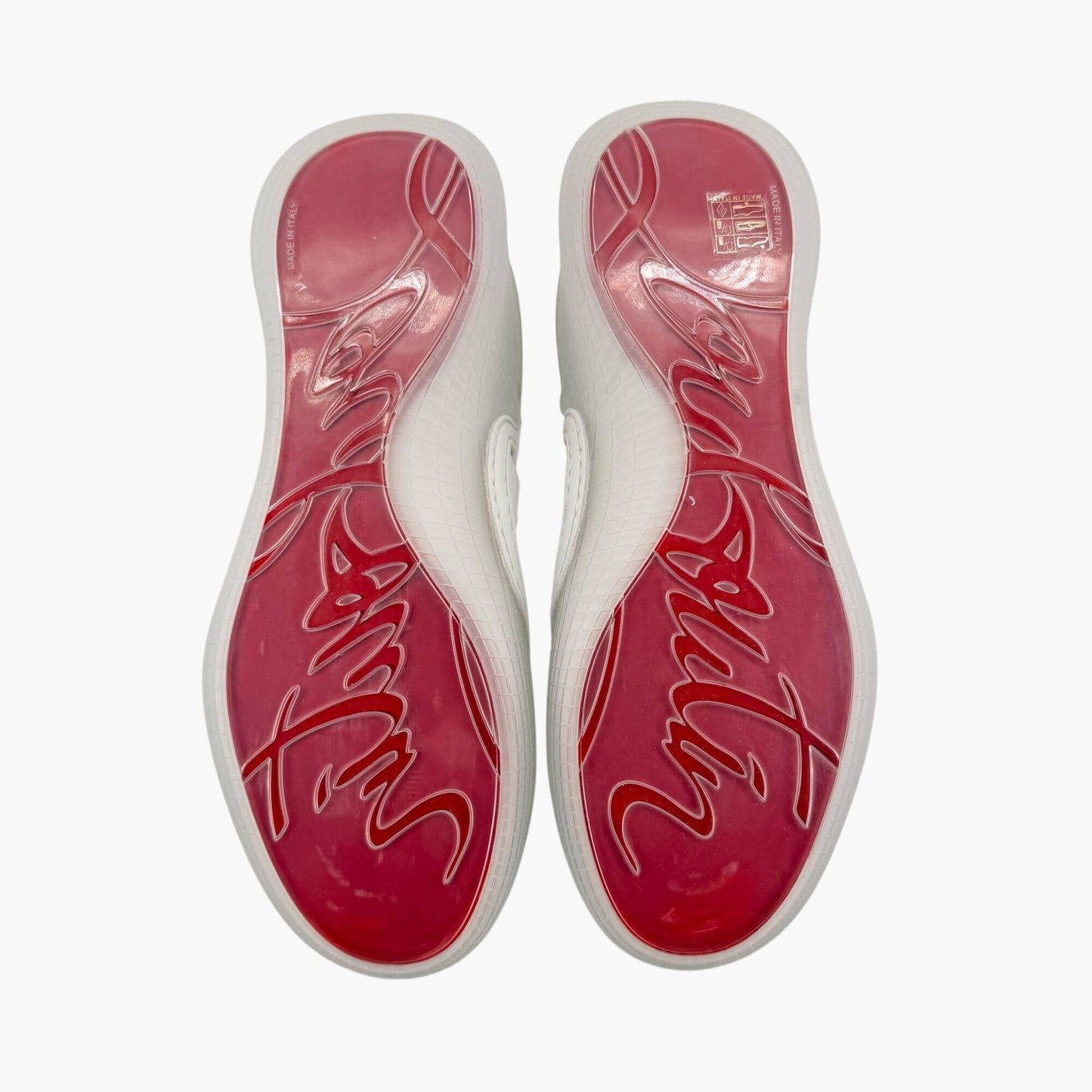 Christian Louboutin Arpoador Donna White Leather Sneakers Size 39.5