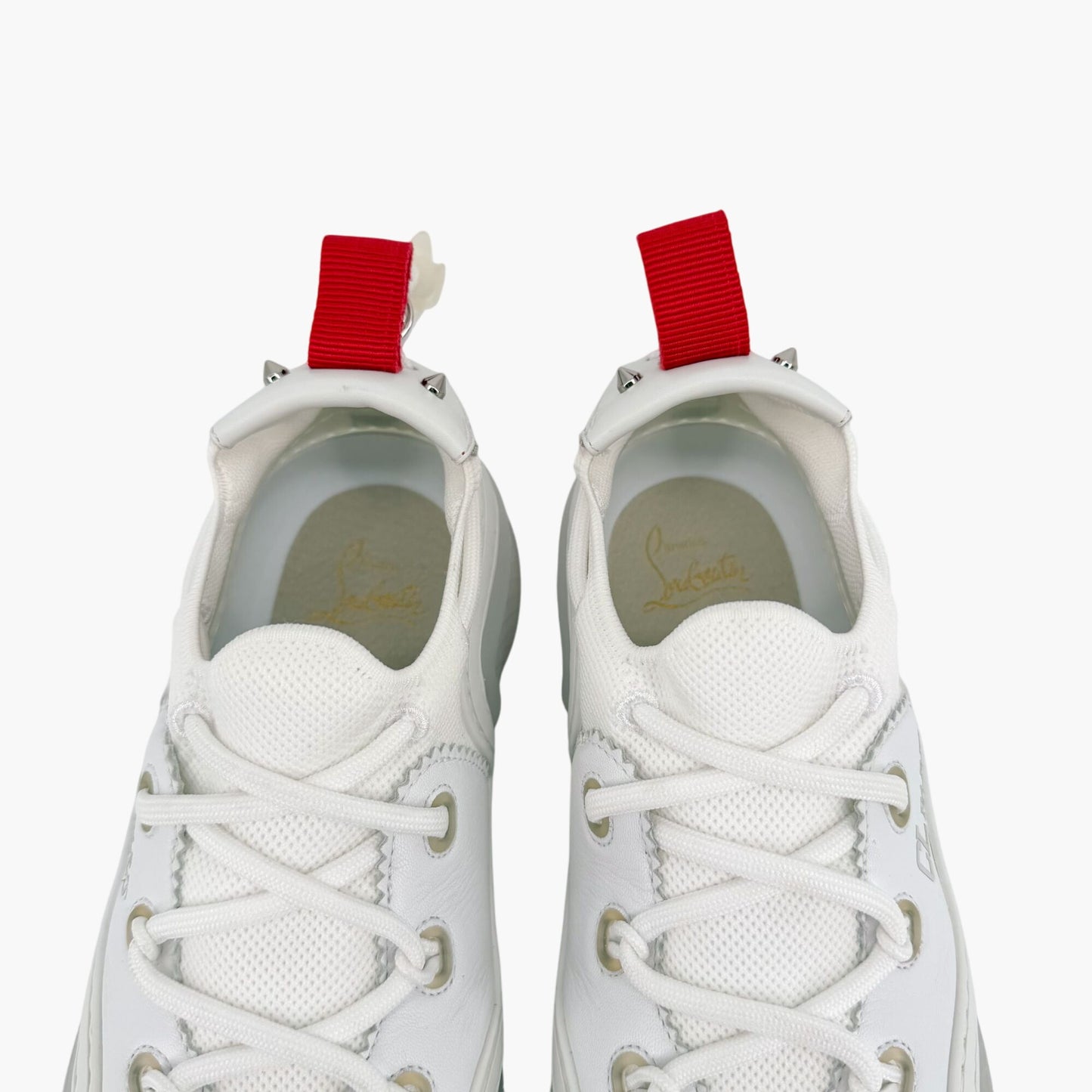 Christian Louboutin Arpoador Donna White Leather Sneakers Size 39.5