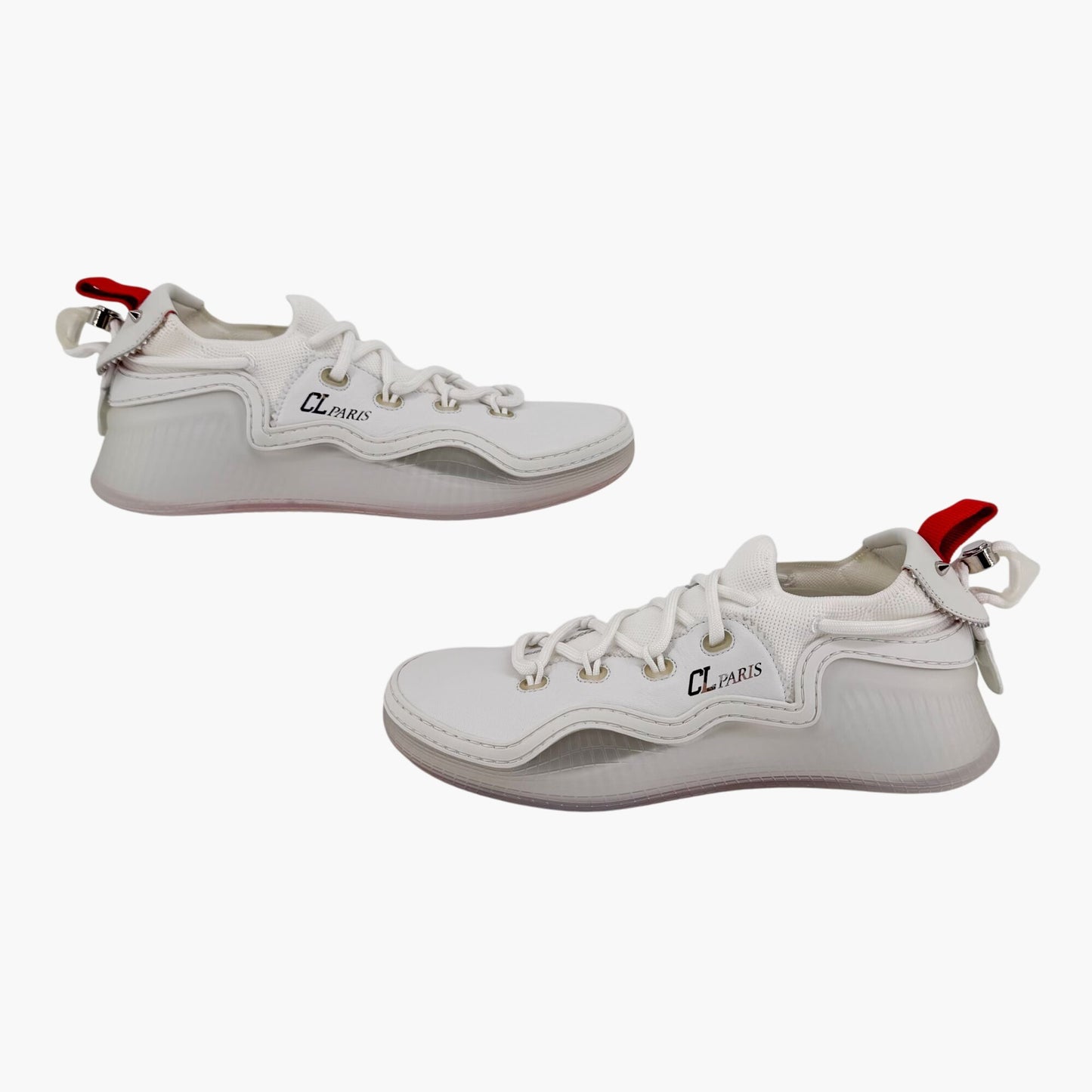 Christian Louboutin Arpoador Donna White Leather Sneakers Size 39.5