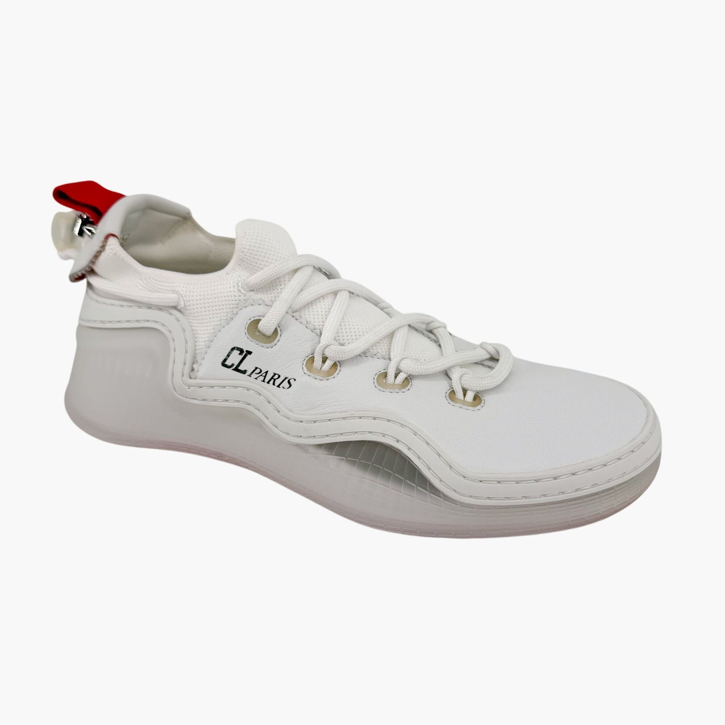Christian Louboutin Arpoador Donna White Leather Sneakers Size 39.5