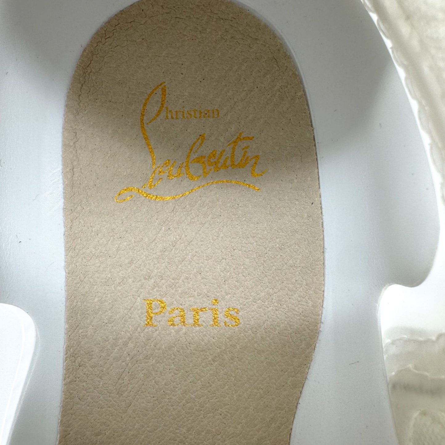 Christian Louboutin Arpoador Sneakers White Leather Mesh – Size 39