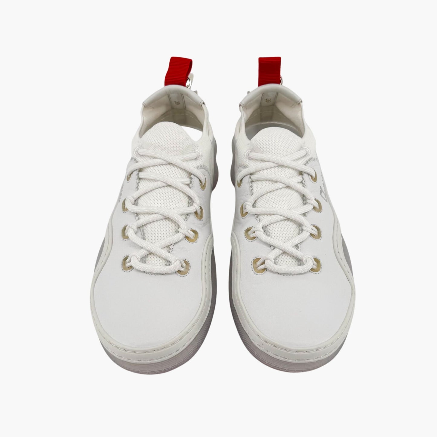 Christian Louboutin Arpoador Sneakers White Leather Mesh – Size 39