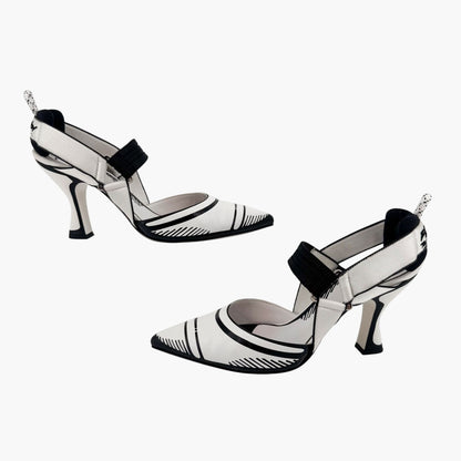 Fendi x Joshua Vides Colibri Pumps in White Leather – Size 39
