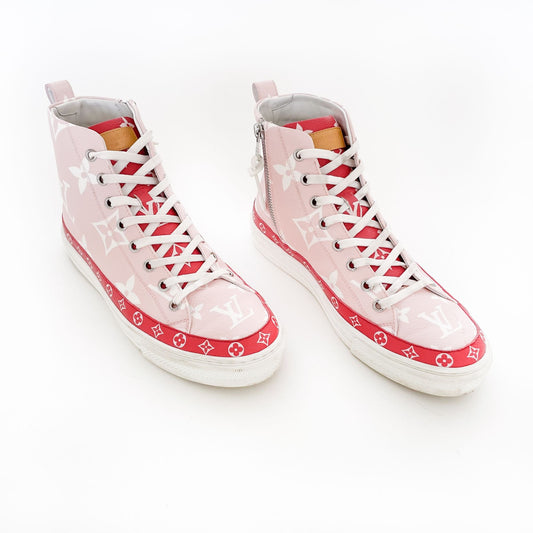Louis Vuitton Giant Stellar Sneaker Boot in Rose Rouge Size 37.5
