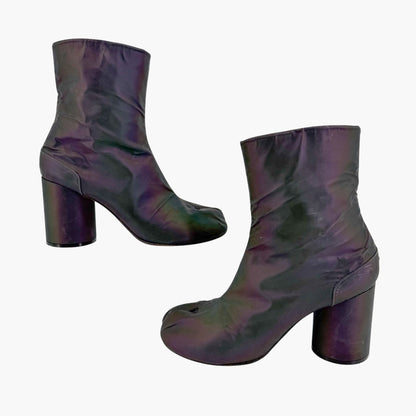 Maison Margiela Tabi Iridescent Ankle Boots Size 40
