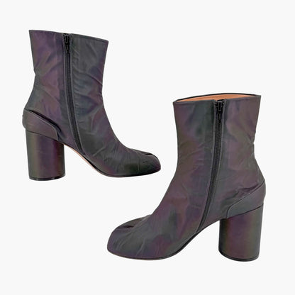 Maison Margiela Tabi Iridescent Ankle Boots Size 40
