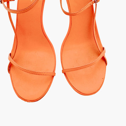 The Row Bare Sandal in Orange Leather Size 37