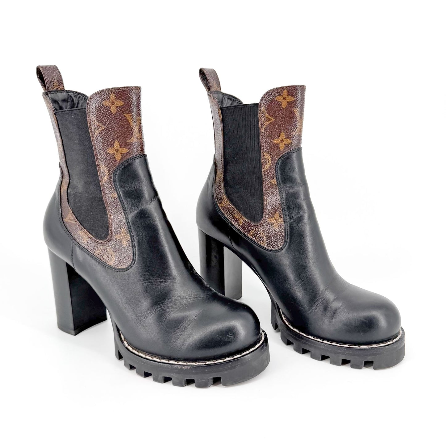 Louis Vuitton Star Trail Chelsea Leather Ankle Boots Size 40