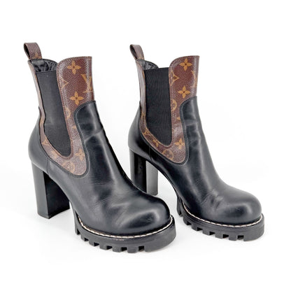Louis Vuitton Star Trail Chelsea Leather Ankle Boots Size 40