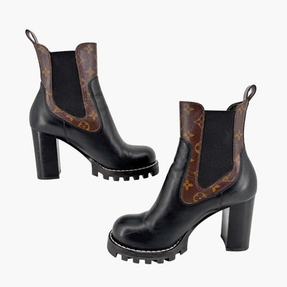 Louis Vuitton Star Trail Chelsea Leather Ankle Boots Size 40