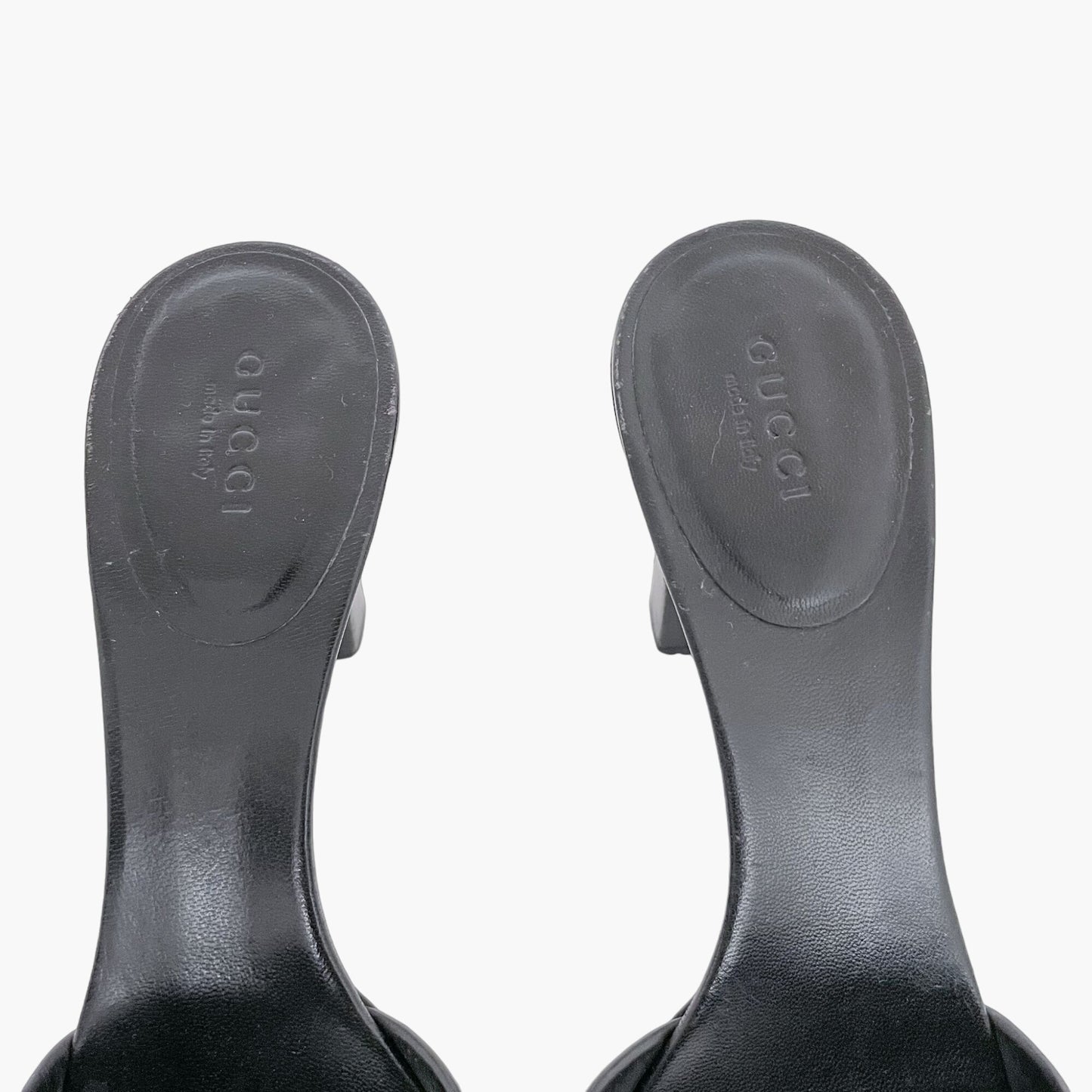 Gucci Block Heel Slide Sandal in Black GG Canvas Size 10