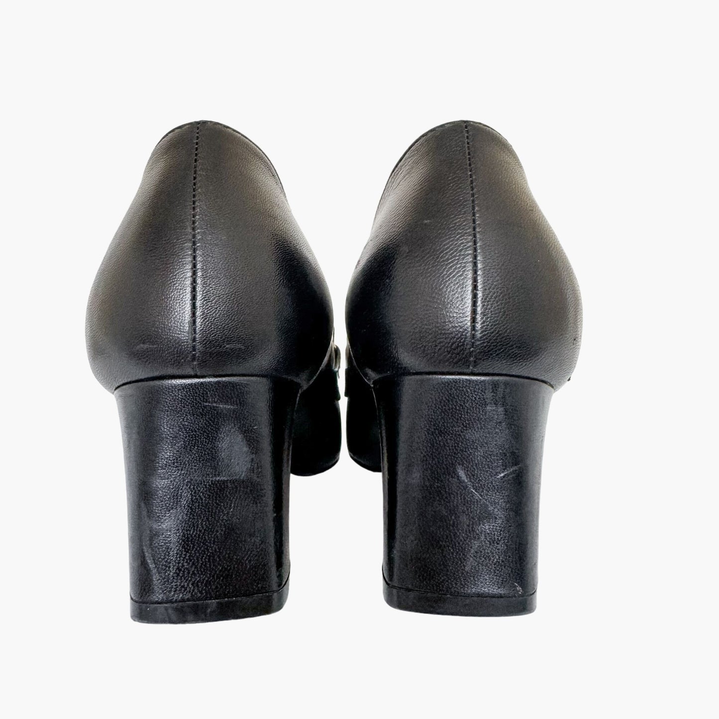 Gucci Zumi GG Loafer Pumps in Black Leather Size 39.5