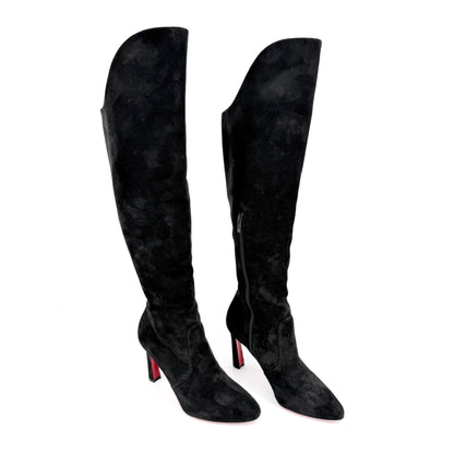 Christian Louboutin Eleonor Botta Knee High Boots Black Size 40