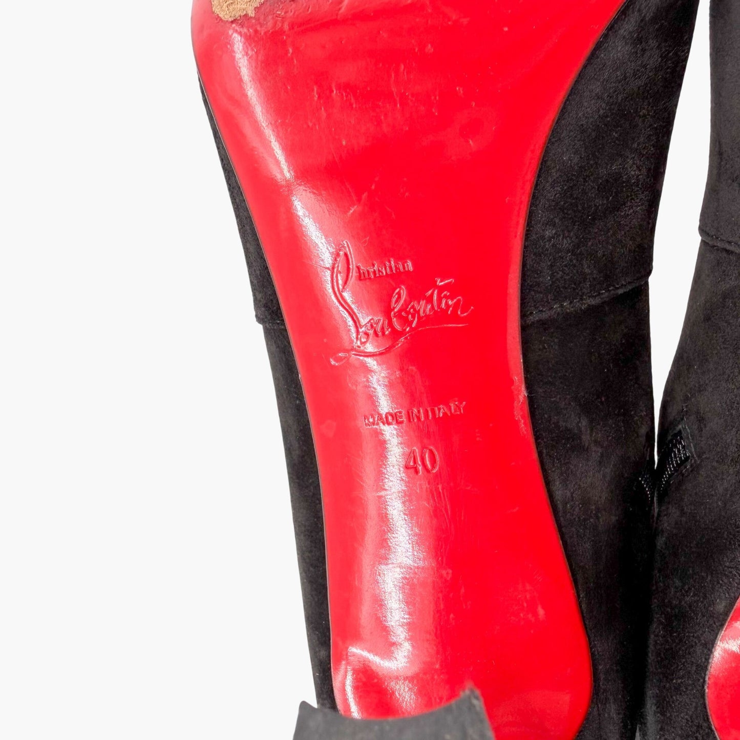 Christian Louboutin Eleonor Botta Knee High Boots Black Size 40