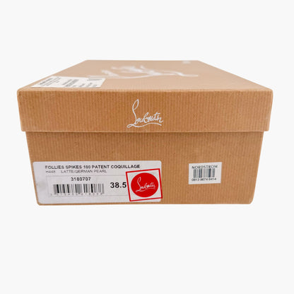 Christian Louboutin Pigalle Follies Spikes White Size 38.5