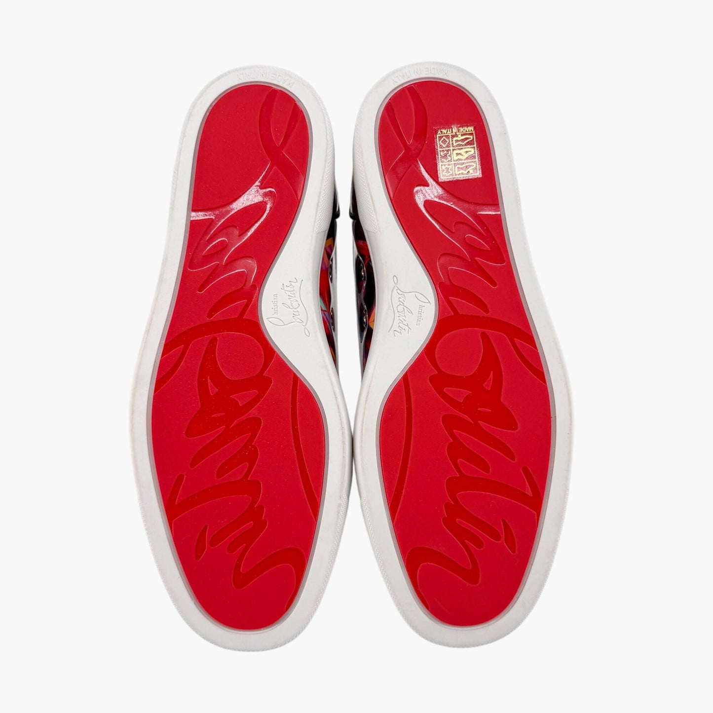 Christian Louboutin Louis Junior Orlato Sneakers in Disco Laser Patent Leather Size 40