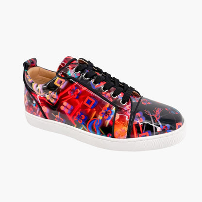 Christian Louboutin Louis Junior Orlato Sneakers in Disco Laser Patent Leather Size 40