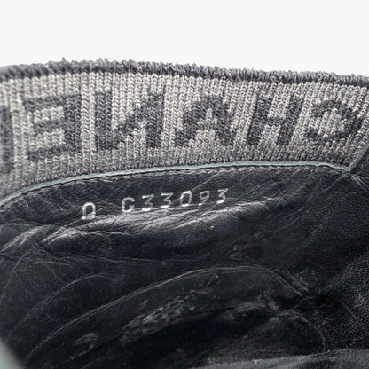 Chanel Logo Mule Flats Black Patent Glitter Size 39C