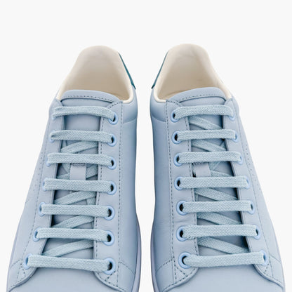 Gucci Ace GG Interlock Sneakers in Light Blue Leather Size 37.5