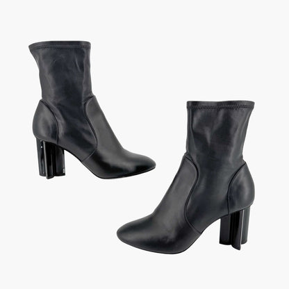 Louis Vuitton Silhouette Uniformes Black Leather Ankle Boots – Size 37.5