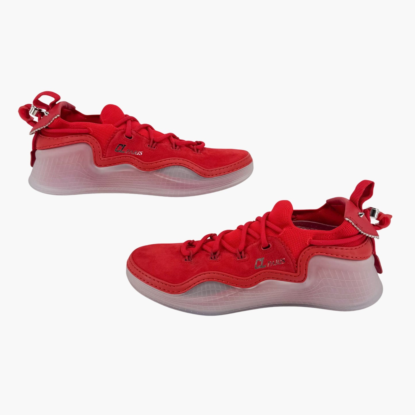 Christian Louboutin Arpoador Red Suede Spike Sneakers – Size 41