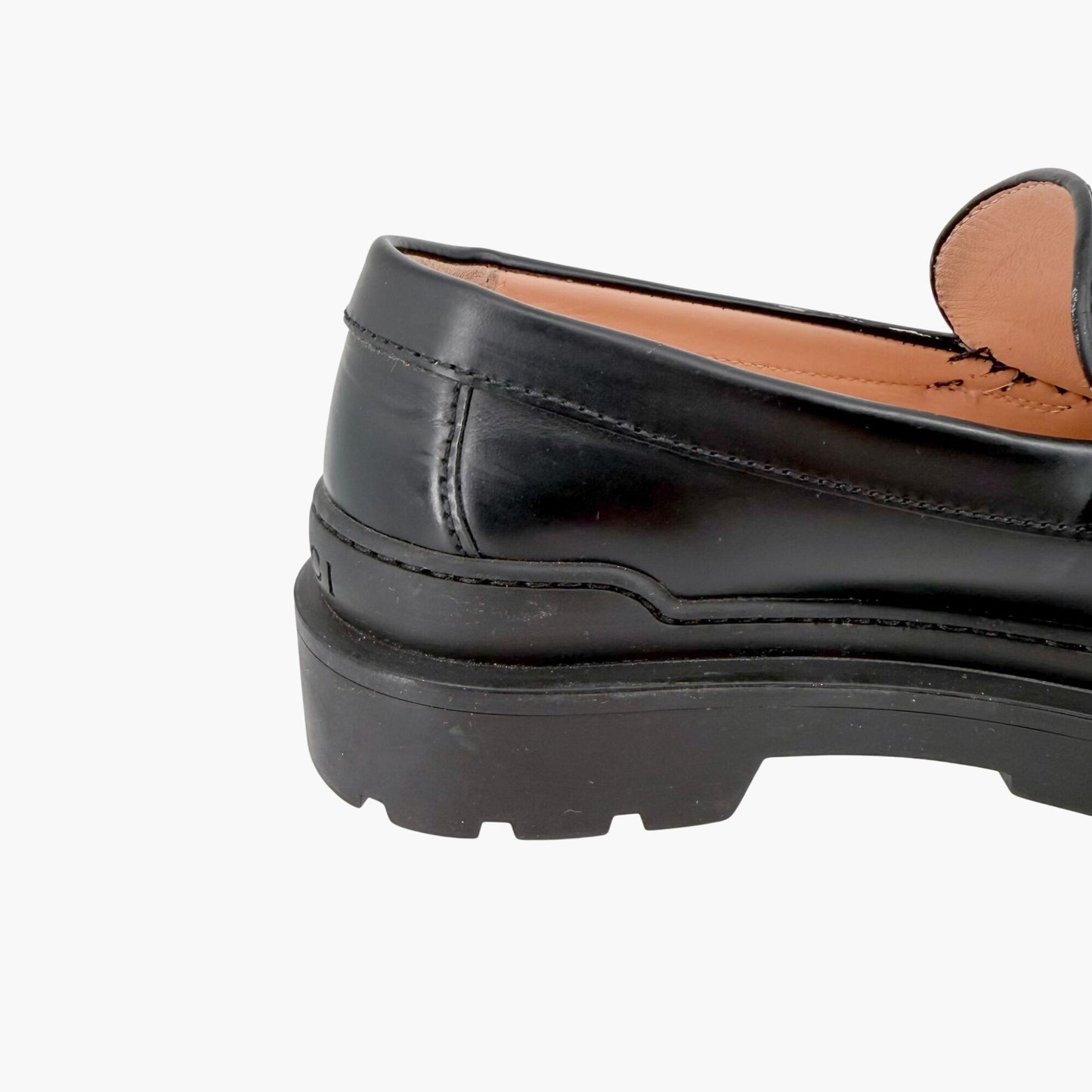 Gucci Interlocking G Platform Loafers in Black Leather Size 39