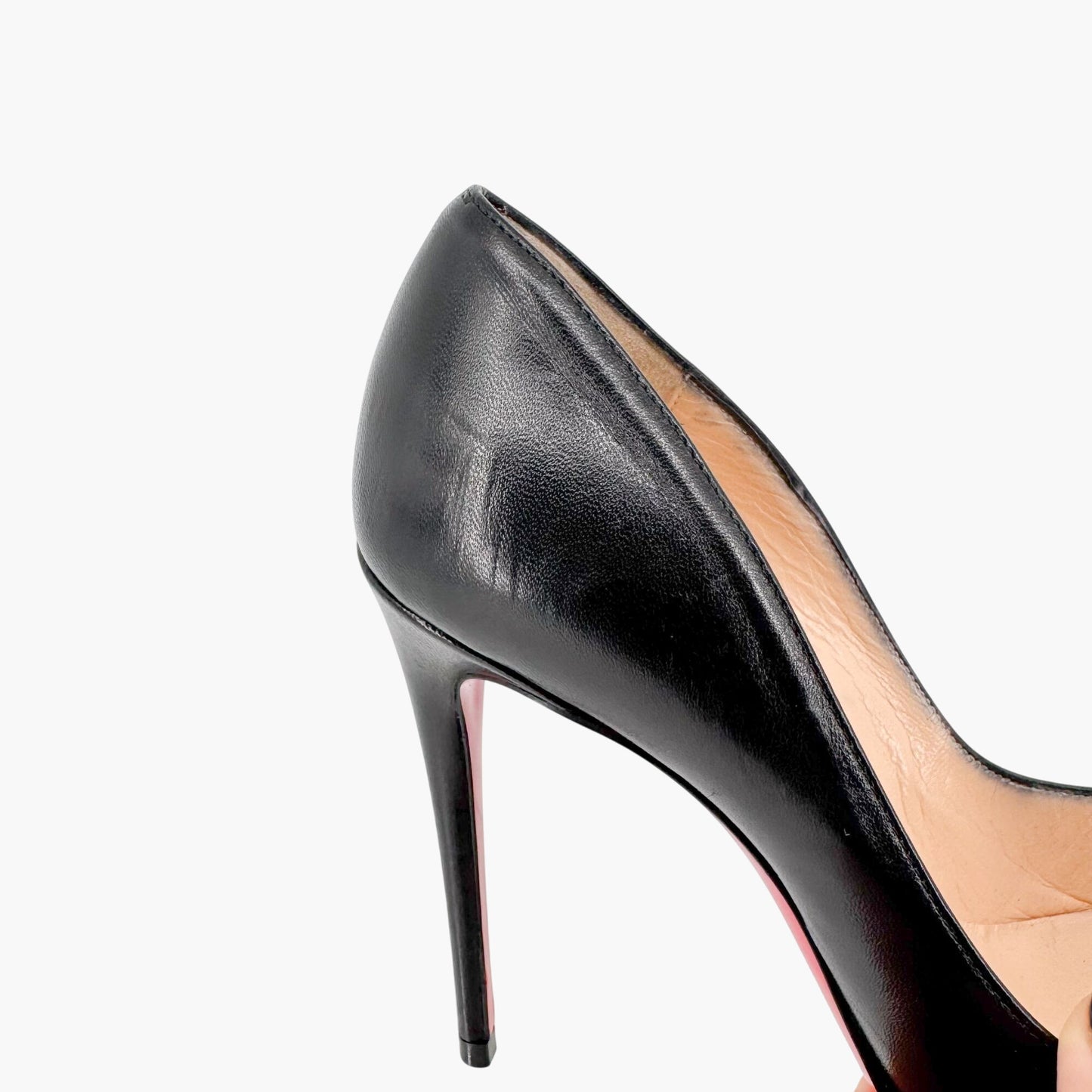 Christian Louboutin Pigalle Follies 100 in Black Shiny Nappa Leather Size 36.5