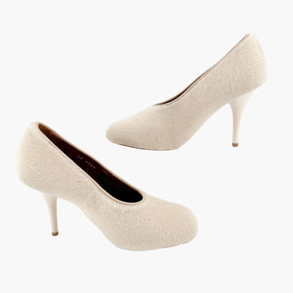 Givenchy Show Pumps in Off-White Calf Hair Size 37.5