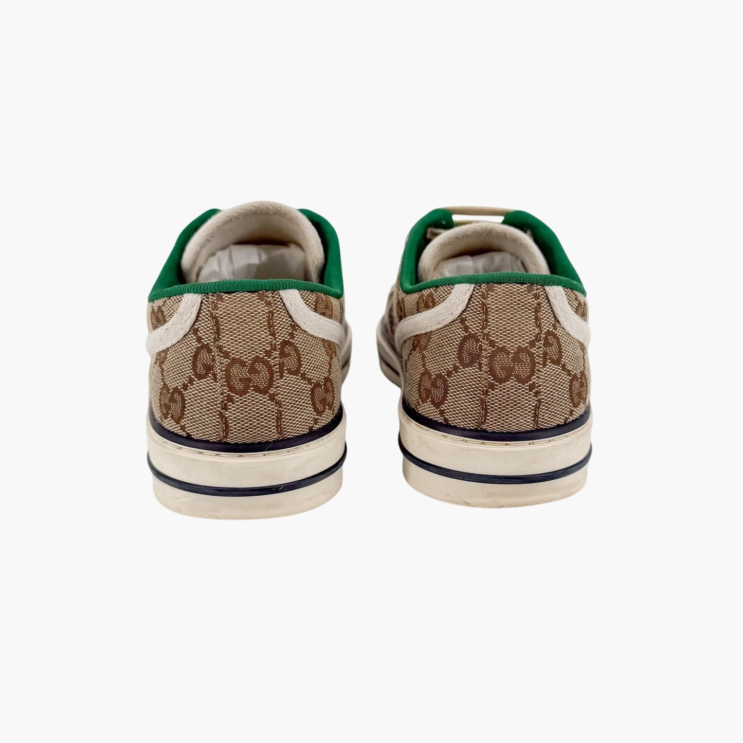 Gucci Tennis 1977 Low Top Sneakers in Beige GG Canvas Size 38