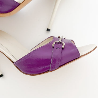 Gucci Horsebit Mule Sandals in Purple Size 40