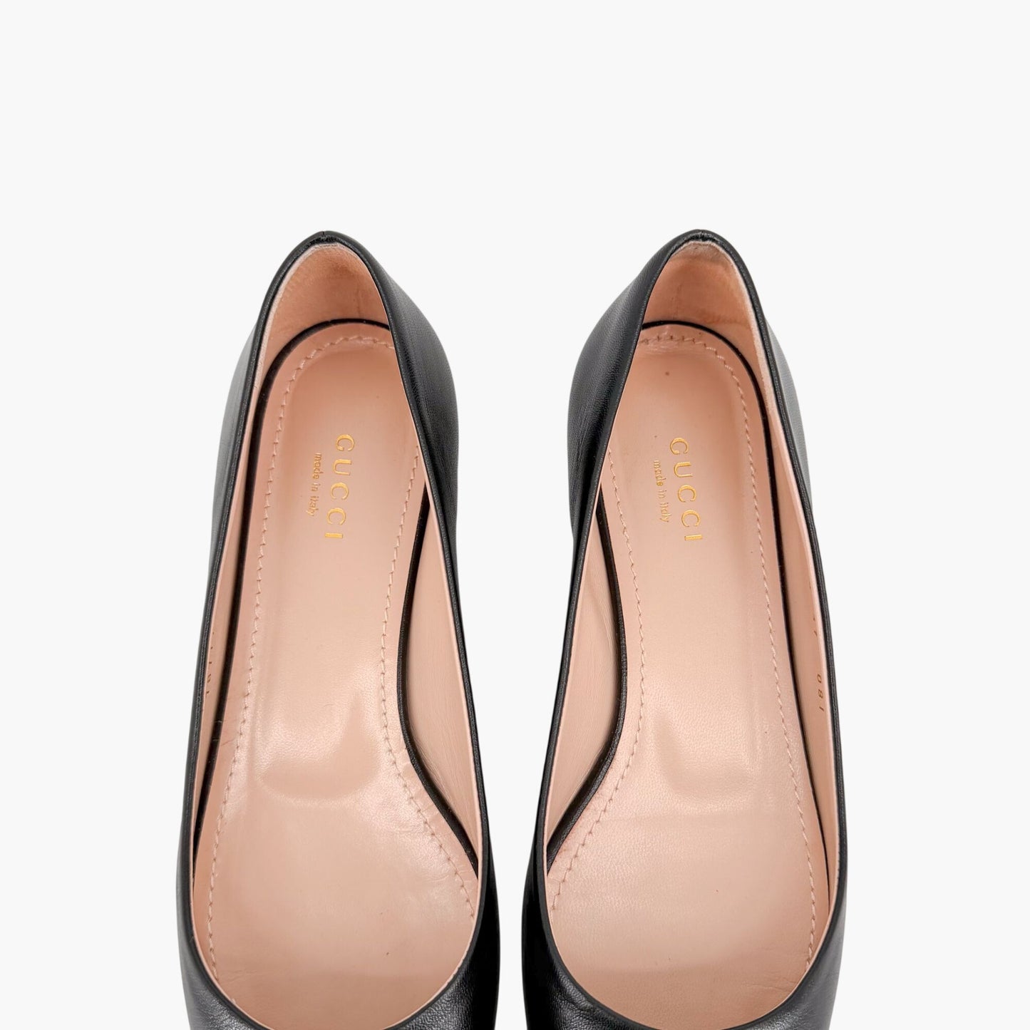 Gucci Erin Pointed Horsebit Ballet Flats Black Size 37