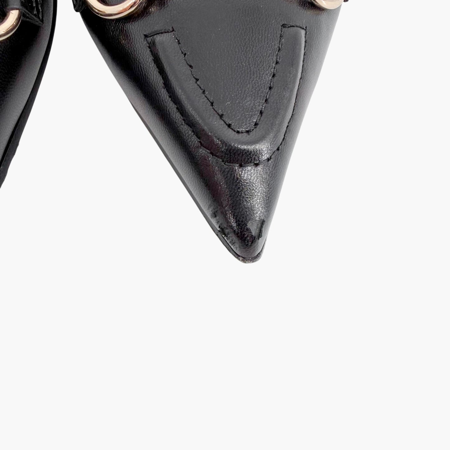 Gucci Erin Pointed Horsebit Ballet Flats Black Size 37