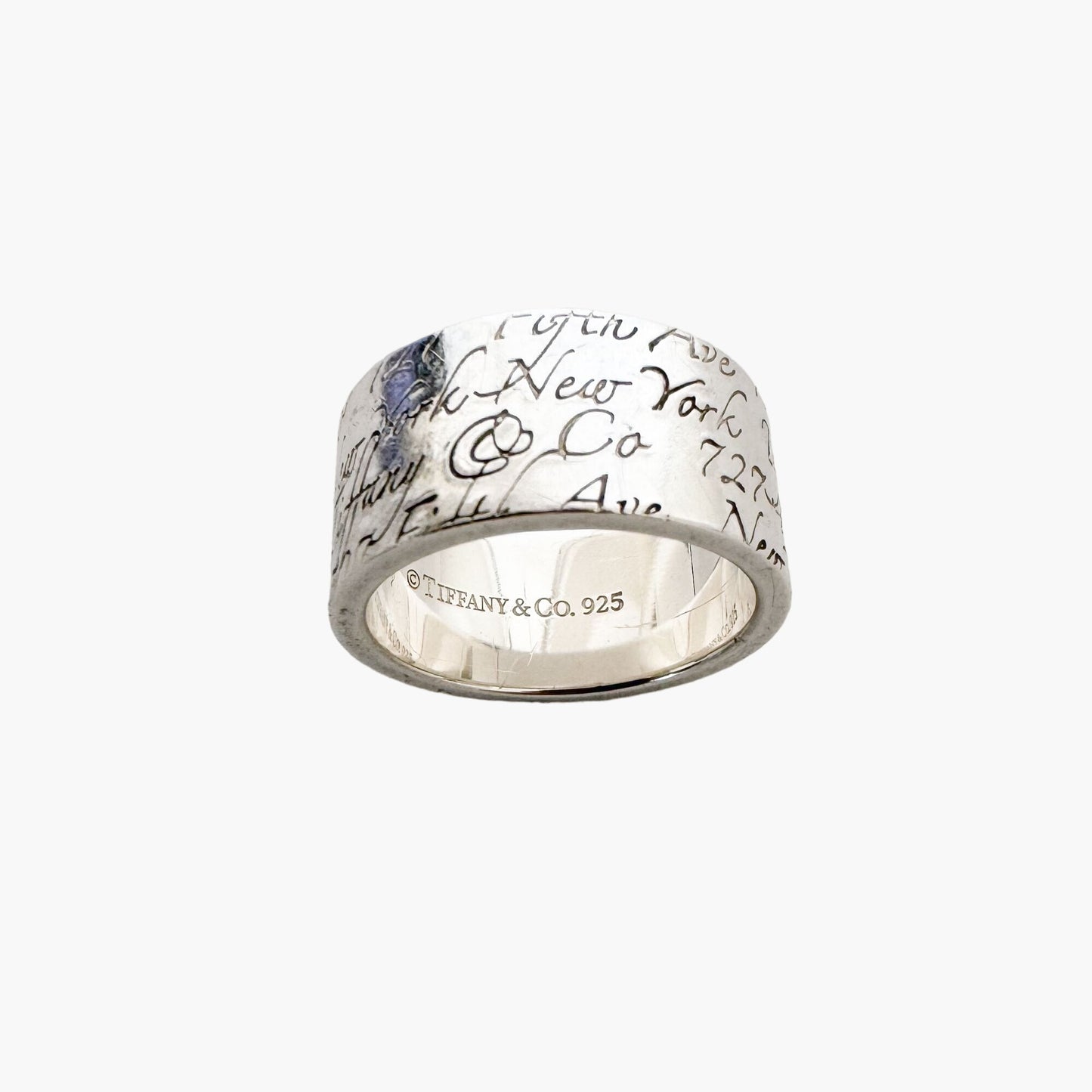 Tiffany & Co. Notes Wide Band Ring in Sterling Silver