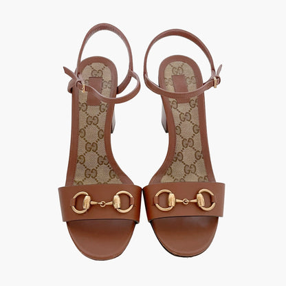 Gucci Horsebit Sandals in Brown Leather Size 40