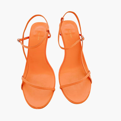 The Row Bare Sandal in Orange Leather Size 37