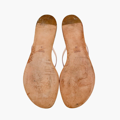 Gucci Interlocking G Thong Sandals Pink Size 9