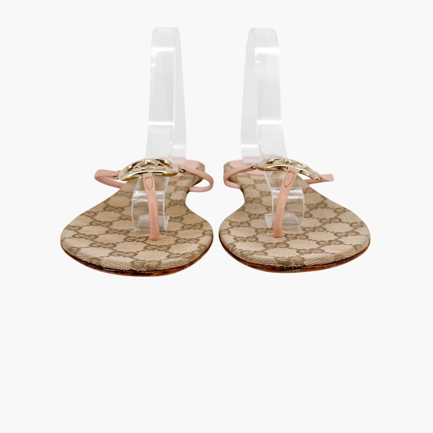 Gucci Interlocking G Thong Sandals Pink Size 9