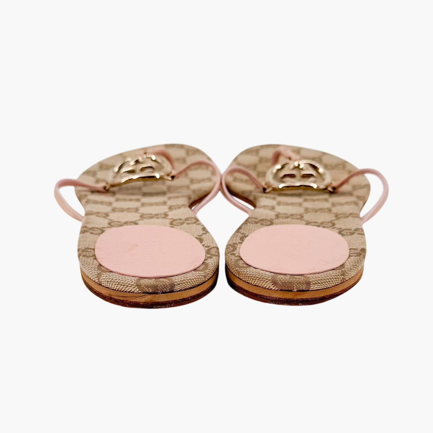 Gucci Interlocking G Thong Sandals Pink Size 9