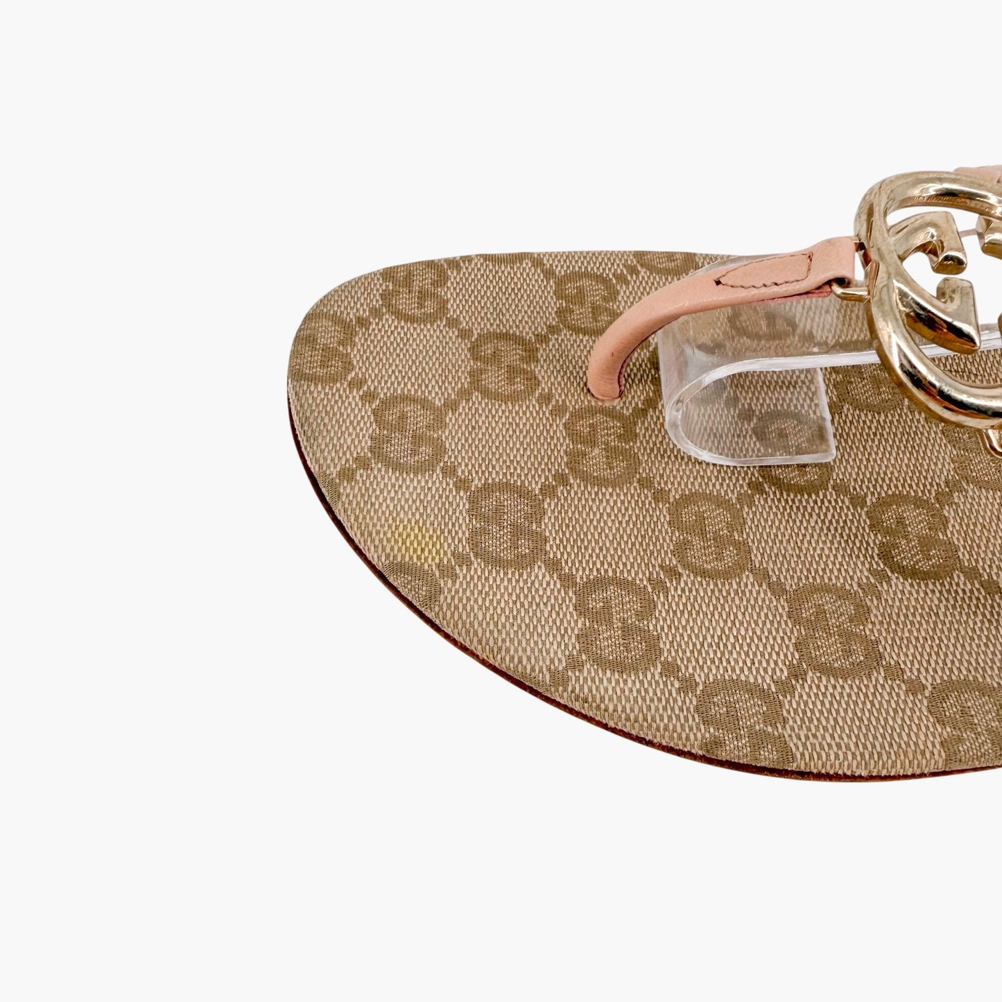 Gucci Interlocking G Thong Sandals Pink Size 9