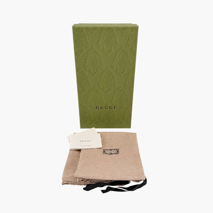 Gucci Princetown Horsebit Web Stripe Mules Black Size 36.5