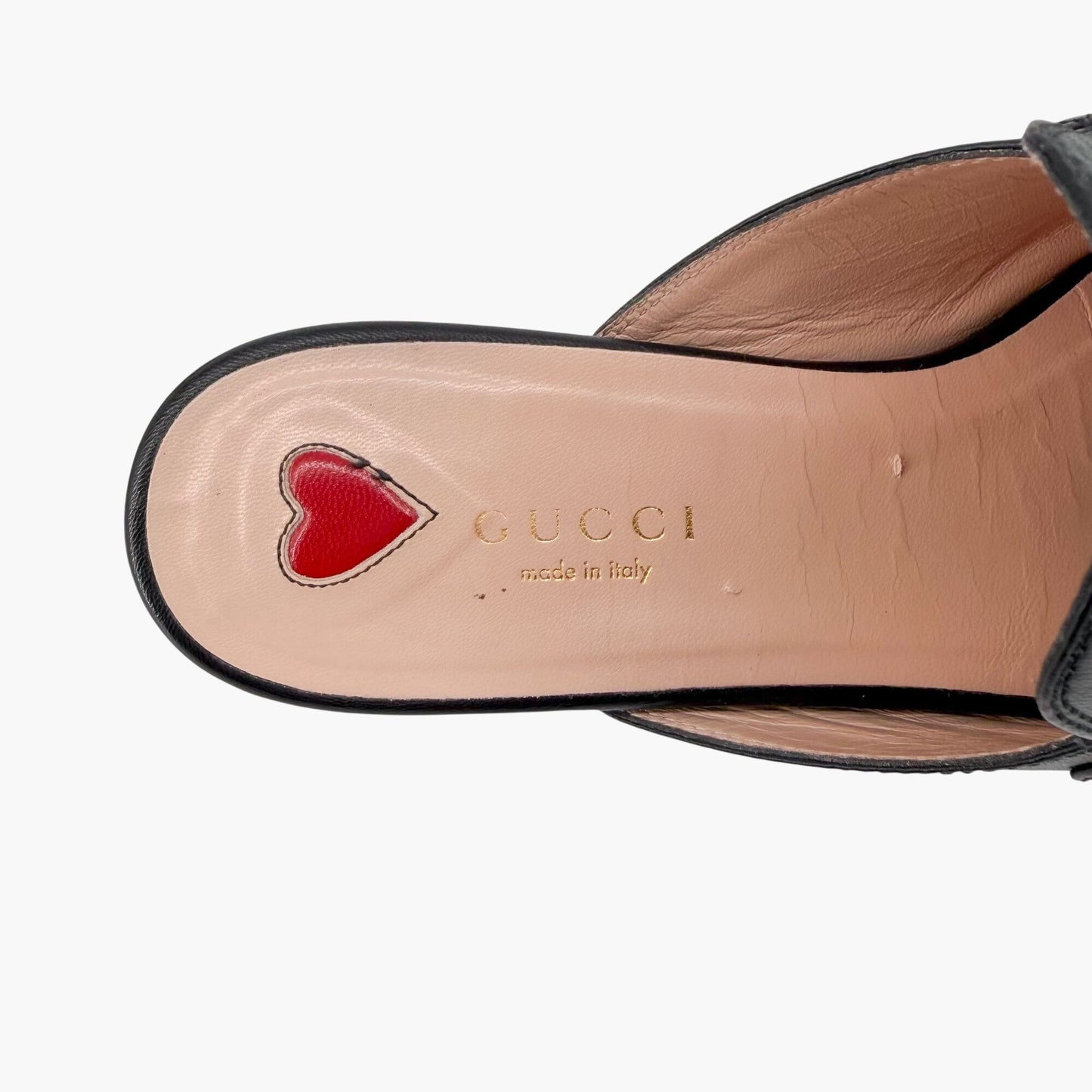 Gucci Princetown Horsebit Web Stripe Mules Black Size 36.5