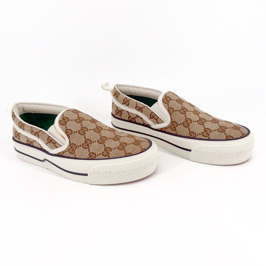 Gucci Tennis 1977 Slip On Sneakers Beige Size 36.5