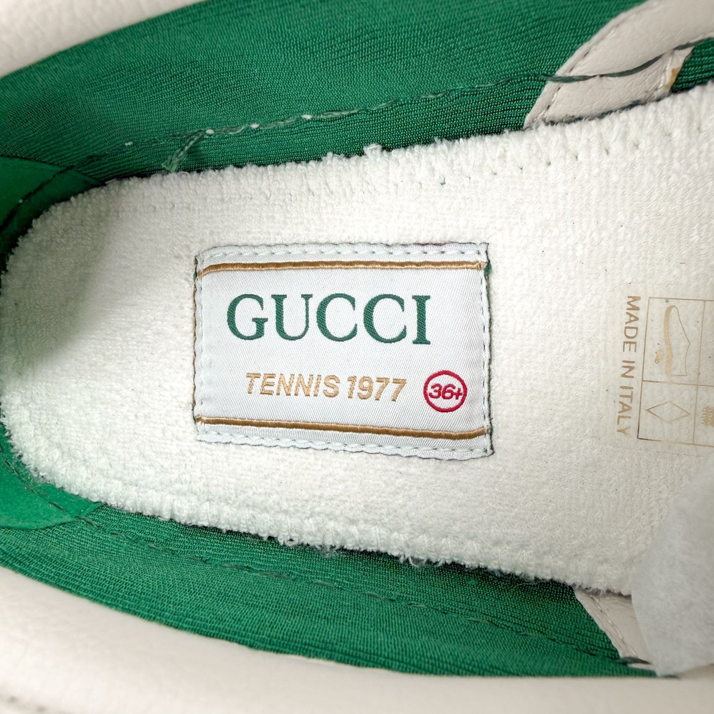 Gucci Tennis 1977 Slip On Sneakers Beige Size 36.5